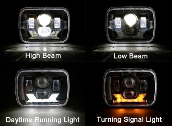 פנס 2021 Led משאית לג'יפ YJ 5x7 אינץ 'פנס לצ'ירוקי XJ