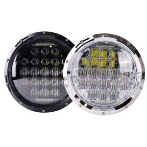 להאמר / עבור רויאל אנפילד פנס LED עם DRL נמוך לקורה לאופנוע פנס עגול 7 אינץ '