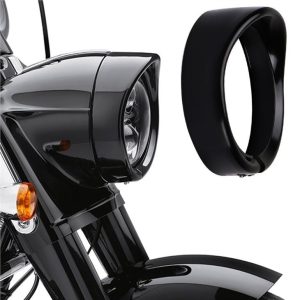 סוגר טבעת פנס אופנוע LED עגול Morsun 7 אינץ 'להארלי FLD