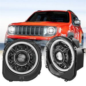 מכלול פנסי LED של Morsun עבור 2015-2021 Jeep Renegade עם אור יום