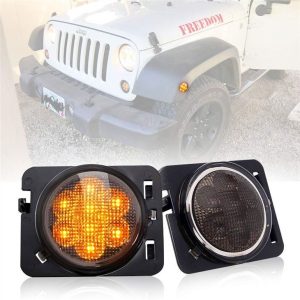 מורסון פנדר אור מתלקח לג'יפ רנגלר 1997-2006 TJ 2007-2014 JK Led קדמי גריל איתות אור