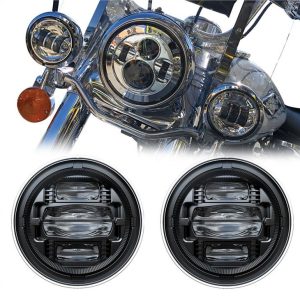 מערכת תאורה אוטומטית לאופנוע מורסון 4.5 אינץ' מכלול אור ערפל Led עבור Harley Electra Glide Ultra Classic